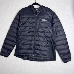 291. Eddie Bauer 550 Down Hooded Puffer Jacket Black Men’s XL